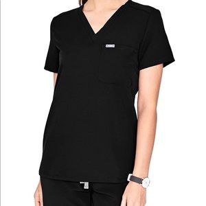 NWT Black Catarina Figs Scrub Top—XS